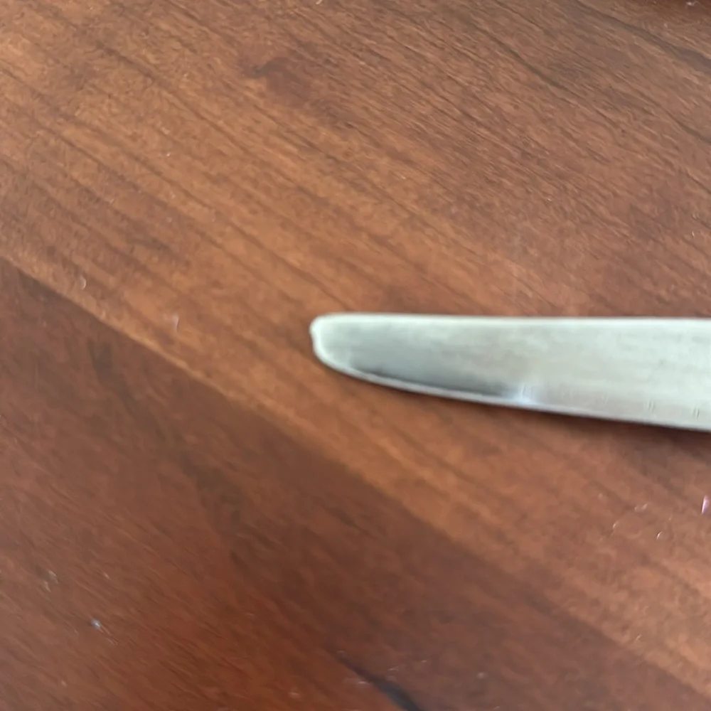 Set of 6 Vintage Bamboo Stainless Steel Butter Knives Made in Japan